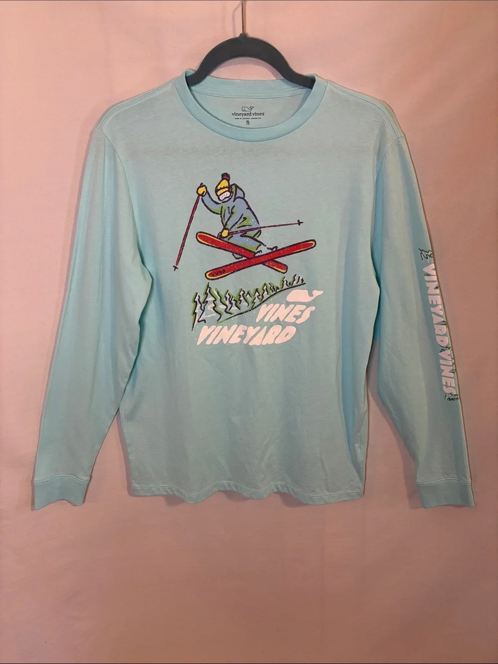 Vineyard Vines Boys' Ski Jump Long-Sleeve Pocket Tee XL